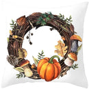 Axyaa Halloween Pumpkin Cushion Cover 18x18 - Farmhouse Throw Pillow for Home Decor