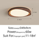 Axyaa Wood Grain Minimalism Ceiling Light 60W for Living Room Bedroom Lighting