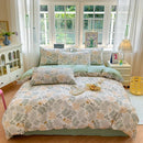 Axyaa Floral Printed Cotton Duvet Cover - Luxury Bedding with Zipper Closure