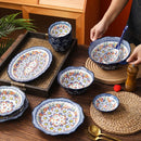 Axyaa Retro Ceramic Double Ear Large Soup Bowl Tableware