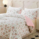 Axyaa 4-Piece Queen Size Dark Olive Green Duvet Cover Set