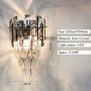 Axyaa Champagne Gold Crystal Wall Light for Bedroom and Living Room