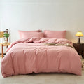 Axyaa 100% Cotton Yarn-Dyed 4-Piece Duvet Set - Ultra-Soft Bedding