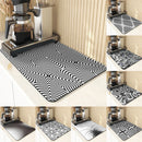Axyaa Geometric Coasters Set of 4 Black White Dining Table Placemats Mats