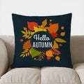 Axyaa Autumn Leaves Pattern Throw Pillow | Sofa Bedroom Car Pillow Cover