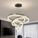 Axyaa Crystal Ceiling Chandelier LED Pendant Light for Living Room & Dining Room