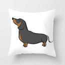 Axyaa Dachshund Cushion Cover 45x45cm Cute Dog Puppy Throw Pillow Cases