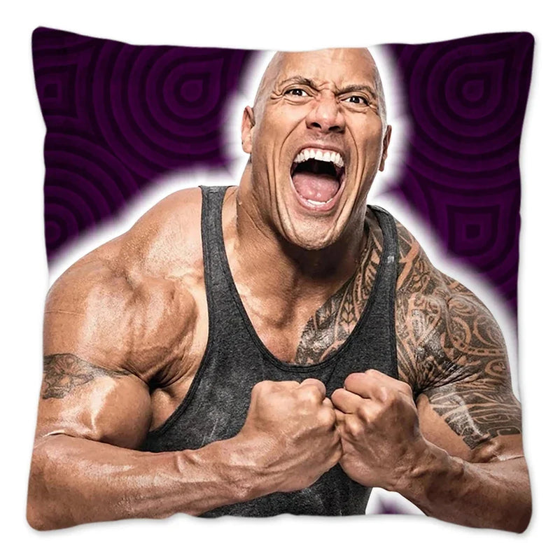 Axyaa Rock Face Cushion Cover: Funny Meme Throw Pillow for Home Decoration