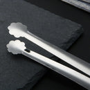 Axyaa Stainless Steel Food Tongs - Kitchen Cooking Utensil Twrer Clamp Silver Tweezer