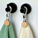 Axyaa Towel Hanging Clips: Multifunctional Bathroom Storage Rack with Woven Rope Hand Towel Hangers