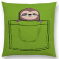 Axyaa Cartoon Animals Cushion Cover - Cat Flamingo Penguin Rabbit Pillow Case