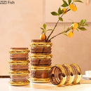 Frosted Glass Vase for Home Decor by Axyaa