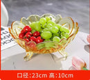 Axyaa Fruit Glass Living Room Snack Tray Set - Modern Coffee Table Candy Dried Fruit Tray