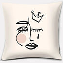 Axyaa Abstract Face Collection Print Square Pillowcase