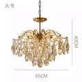 Axyaa Retro Crystal Chandelier: Luxury French Lighting for Bedroom, Dining Room & Living Room