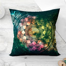 Axyaa Mandala Sun Moon Pillowcase: Bohemian Sofa Cushion Cover