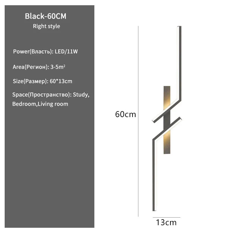 Axyaa Modern LED Wall Sconce Minimalist Bedroom Living Room Wall Lamp