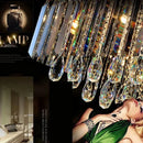 Axyaa LED Crystal Ceiling Lamps for Living Room Bedroom Dining Modern Minimalist Lighting