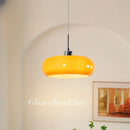 Axyaa Modern Glass Chandelier Lights - Orange White - Dimmable Bedroom Study Hanging Lamp
