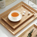 Axyaa Rectangular Wooden Tray: Simple Household Storage Plate for Fruit, Cake, Dessert & Coffee