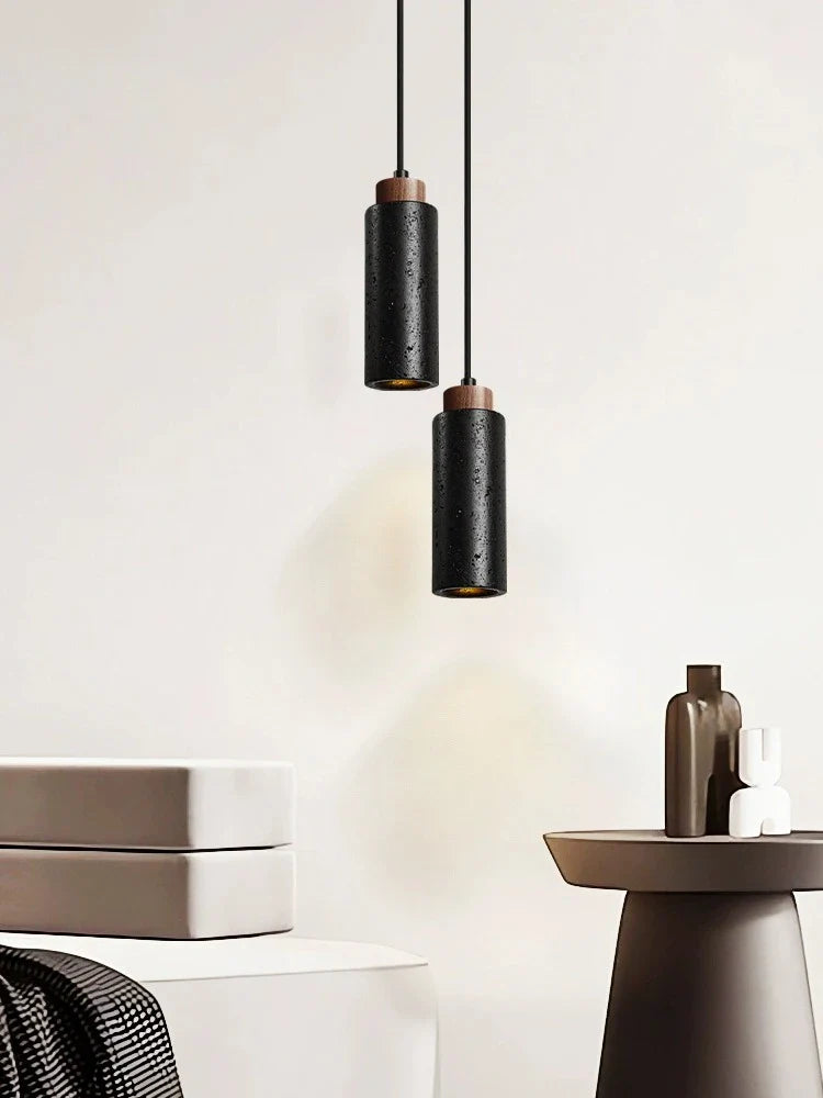 Axya Black Stone Pendant Chandelier - Modern Nordic Style Lighting