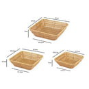 Axyaa Rattan Fruit Plate & Tea Tray: Retro Woven Storage Basket for Picnics & Snacks