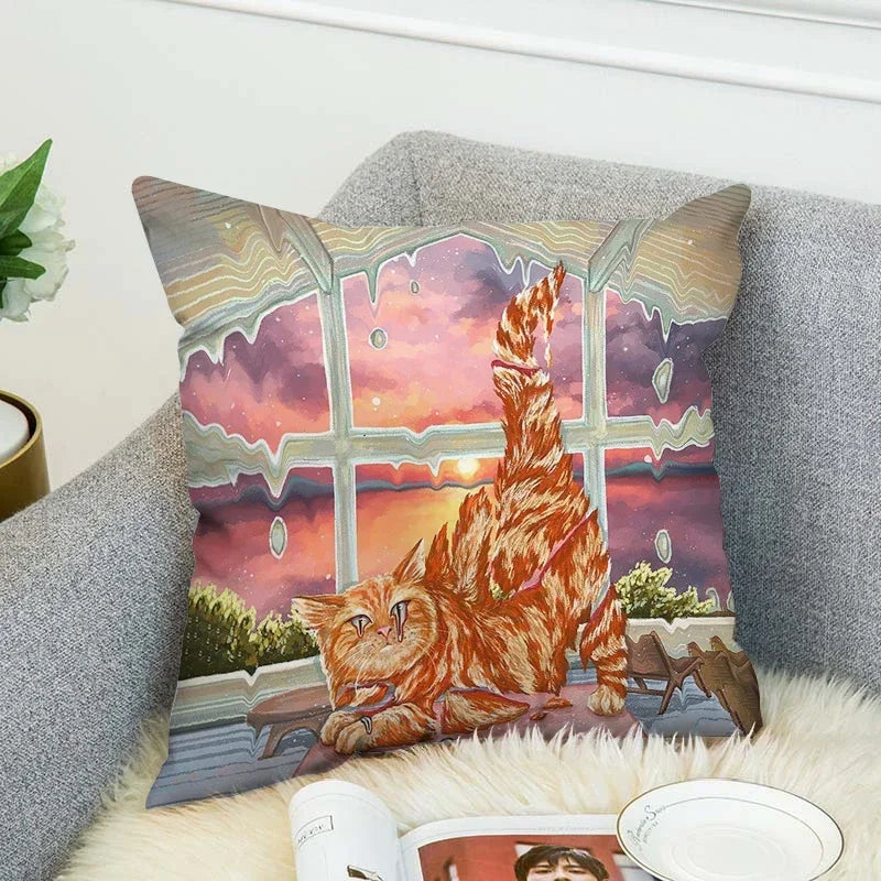 Axyaa 40x40 Jane Koluga Art Pillow Cover for Home Decor and Car Sofa Fall Theme