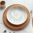 Axyaa Rattan Storage Tray: Handmade Creative Organizer for Home and Dining Décor