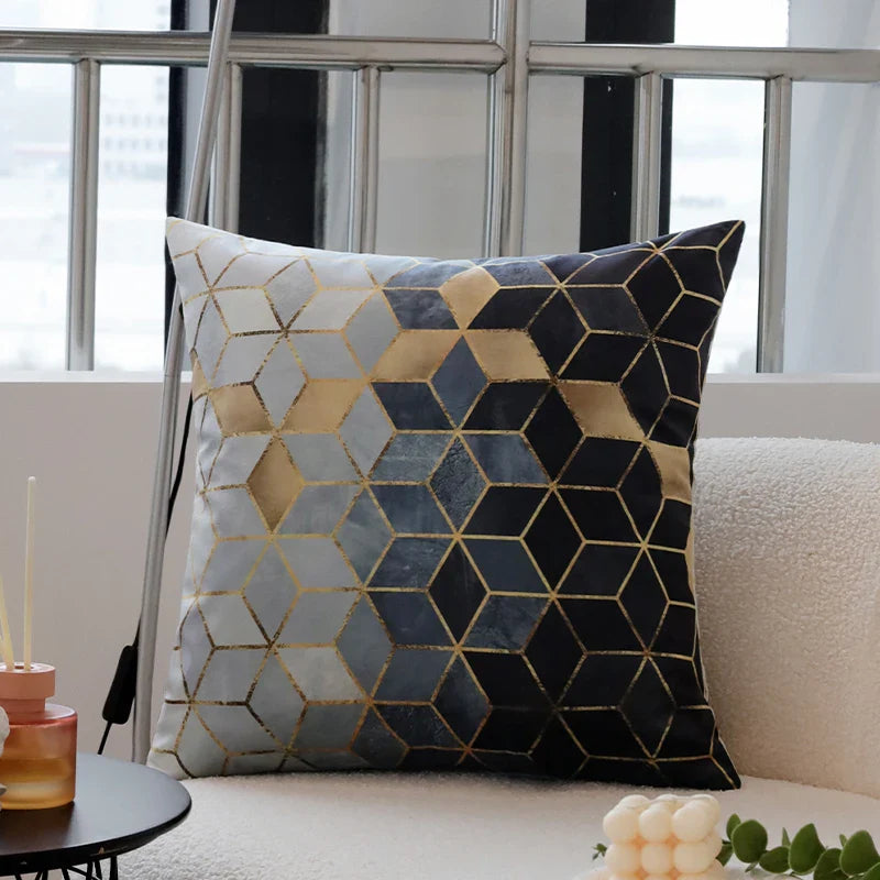 Geometric Print Cushion Covers 43x43cm for Sofa - Axyaa Home Decor