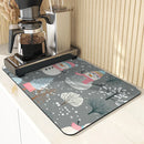 Axyaa Christmas Tree Kitchen Mat Absorbent Antiskid Draining Quick Dry Bathroom Pad