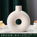 Axyaa Nordic Art Ceramic Vase Creative Hydroponic Dried Flower Plug White Ornament