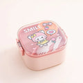 Axyaa Cartoon Kids Stainless Steel Lunch Box Spoon Bento Container