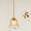 Axyaa Glass LED Pendant Lamp: Nordic Modern Copper Lighting for Home Indoor
