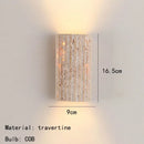 Axyaa Natural Stone Wall Lamp Japanese Style Decorative Yellow Cave Stone
