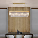Axyaa Crystal Chandelier Ceiling Lamp for Modern Dining Room Decor