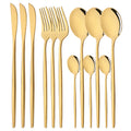 Axyaa Mirror Silver Stainless Steel Cutlery Set - 12Pcs Western Dinnerware Kitchen Utensils