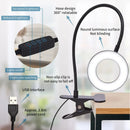 Axyaa LED Clip Desk Lamp: Flexible Dimmable for Study, 3 Color Temperatures, Eye Protection