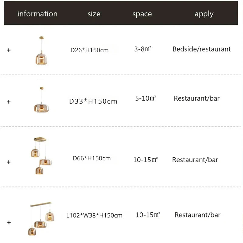 Axyaa Nordic Glass Pendant Lights: Modern Chandeliers for Home Restaurant Bar Cafe & Kitchen