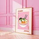 Axyaa Japanese Ramen Cartoon Art Canvas Prints for Modern Home Kitchen Decor
