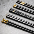 Axyaa 5 Pair Alloy Non-Slip Chopsticks Set for Kitchen Tableware Gift
