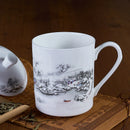 Axyaa Bone  Cafe Tumbler, Chinese Painting Tea Cup