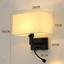 Axyaa Adjustable LED Fabric Wall Light for Bedroom Bedhead Reading