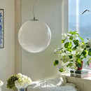 Axyaa Colorful Bubble Pendant Light Cream Glass E27 Bulb for Restaurant Bedroom