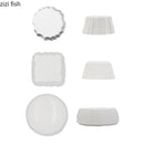 Axyaa White Special-shaped Dinner Plate Set for Restaurant and Kitchen