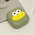 Axyaa Sausage Mouth Contact Lens Case: Cute & Portable Travel Container Box