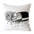 Axyaa Art Pattern Throw Pillow Case for Home Sofa Seat Room Decor