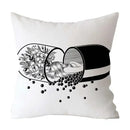 Axyaa Art Pattern Throw Pillow Case for Home Sofa Seat Room Decor