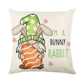 Easter Bunny Eggs Pillowcase 45x45cm Linen Pillow Covers, Axyaa Home Decor Brand
