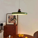 Axyaa Creamy LED Pendant Lights: Flying Saucer Chandeliers for Minimalist Home Dining Decor