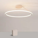 Axyaa Modern Circle LED Chandelier Aluminum Dimmable Ceiling Light Bedroom Lamp